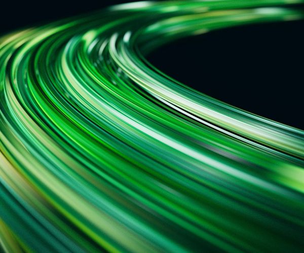 Vibrant energy waves flow abstract digital art