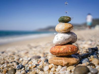 Zen stones abstract representing balance and focus